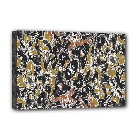 Modern Camo Tropical Print Design Deluxe Canvas 18  X 12  (stretched) by dflcprintsclothing