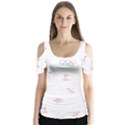 types of sports Butterfly Sleeve Cutout Tee  View1