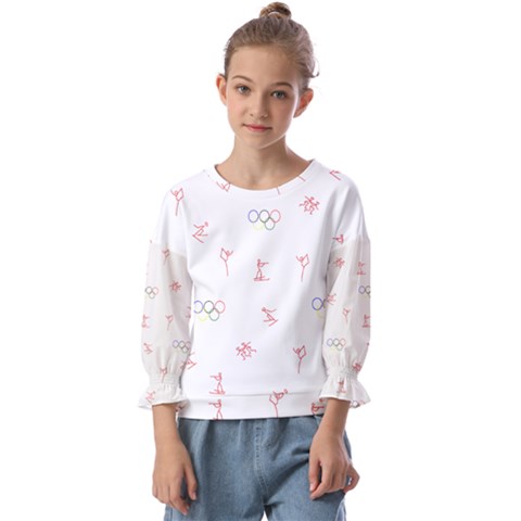 Types Of Sports Kids  Cuff Sleeve Top by UniqueThings
