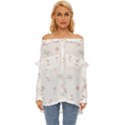 types of sports Off Shoulder Chiffon Pocket Shirt View1