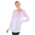 watercolor clouds Tie Up Tee View1