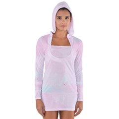 Watercolor Clouds Long Sleeve Hooded T-shirt by Littlebird