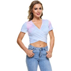 Watercolor Clouds2 Short Sleeve Foldover Tee by Littlebird