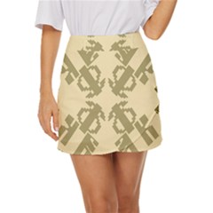Abstract Pattern Geometric Backgrounds   Mini Front Wrap Skirt by Eskimos