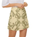 Abstract pattern geometric backgrounds   Mini Front Wrap Skirt View3
