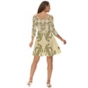Abstract pattern geometric backgrounds   Shoulder Cut Out Zip Up Dress View4