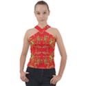 Abstract pattern geometric backgrounds   Cross Neck Velour Top View1