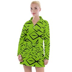 Abstract Pattern Geometric Backgrounds   Women s Long Sleeve Casual Dress by Eskimos
