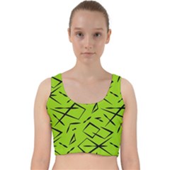 Abstract Pattern Geometric Backgrounds   Velvet Racer Back Crop Top by Eskimos