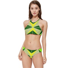 Abstract Pattern Geometric Backgrounds   Banded Triangle Bikini Set by Eskimos