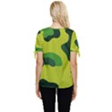 Abstract pattern geometric backgrounds   Bow Sleeve Button Up Top View4