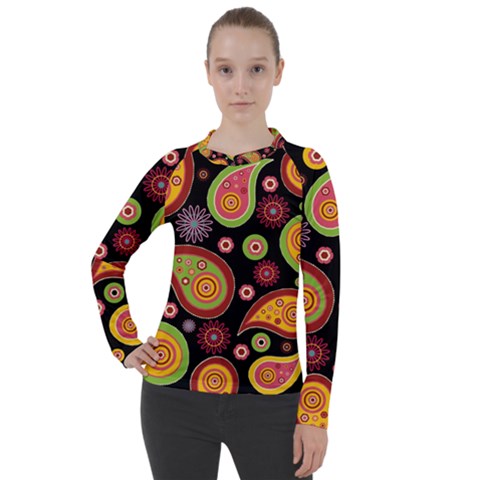 Paisley Pattern Design Women s Pique Long Sleeve Tee by befabulous