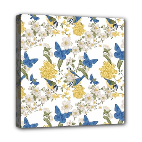 Birds Mini Canvas 8  X 8  (stretched) by Sparkle