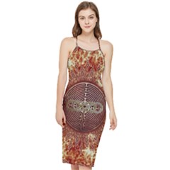 Chartres Double Infinity Antique Mandala Bodycon Cross Back Summer Dress by EDDArt