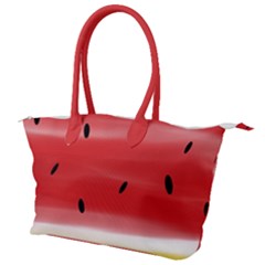 Painted Watermelon Pattern, Fruit Themed Apparel Canvas Shoulder Bag by Casemiro