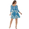 Abstract pattern geometric backgrounds   Shoulder Cut Out Zip Up Dress View4