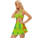 Abstract pattern geometric backgrounds   Vintage Style Bikini Top and Skirt Set  View2