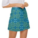 Abstract pattern geometric backgrounds   Mini Front Wrap Skirt View3