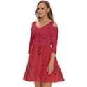 Abstract pattern geometric backgrounds   Shoulder Cut Out Zip Up Dress View2