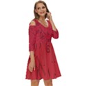 Abstract pattern geometric backgrounds   Shoulder Cut Out Zip Up Dress View3
