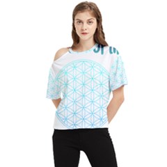 Flower Of Life  One Shoulder Cut Out Tee by tony4urban