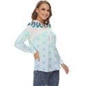 Flower Of Life  Zip Up Long Sleeve Blouse View3
