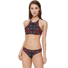 Abstract Pattern Geometric Backgrounds   Banded Triangle Bikini Set by Eskimos