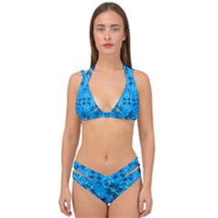 Abstract Pattern Geometric Backgrounds   Double Strap Halter Bikini Set by Eskimos