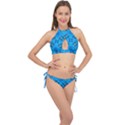 Abstract pattern geometric backgrounds   Cross Front Halter Bikini Set View1