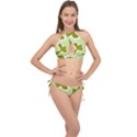 Abstract pattern geometric backgrounds   Cross Front Halter Bikini Set View1
