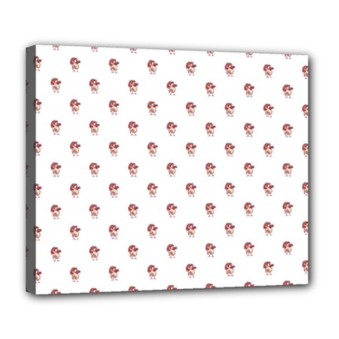 Weird Fantasy Bird Drawing Motif Pattern Deluxe Canvas 24  X 20  (stretched) by dflcprintsclothing