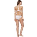 Weird Fantasy Bird Drawing Motif Pattern Banded Triangle Bikini Set View4