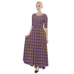 Olimedpurp Half Sleeves Maxi Dress by violetheavensky