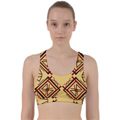 Abstract Pattern Geometric Backgrounds   Back Weave Sports Bra by Eskimos