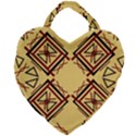 Abstract pattern geometric backgrounds   Giant Heart Shaped Tote View2