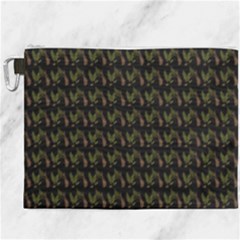 Fern Pattern 2 Black Canvas Cosmetic Bag (xxxl) by violetheavensky