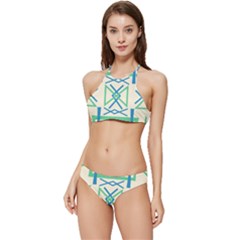 Abstract Pattern Geometric Backgrounds   Banded Triangle Bikini Set by Eskimos