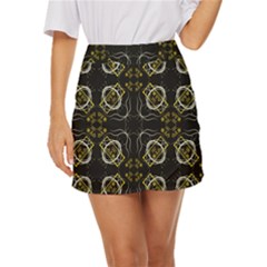 Abstract Pattern Geometric Backgrounds   Mini Front Wrap Skirt by Eskimos