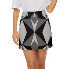Abstract Pattern Geometric Backgrounds   Mini Front Wrap Skirt by Eskimos