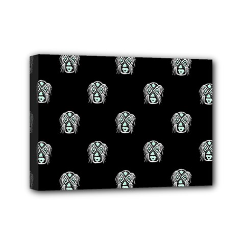 Tribal Mask Motif Drawing Pattern Mini Canvas 7  X 5  (stretched) by dflcprintsclothing