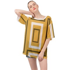 Abstract Pattern Geometric Backgrounds   Oversized Chiffon Top by Eskimos