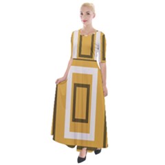 Abstract Pattern Geometric Backgrounds   Half Sleeves Maxi Dress by Eskimos
