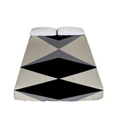 Abstract Pattern Geometric Backgrounds   Fitted Sheet (full/ Double Size) by Eskimos