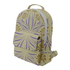 Folk Flowers Print Floral Pattern Ethnic Art Flap Pocket Backpack (large) by Eskimos