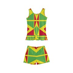 Abstract Pattern Geometric Backgrounds   Kids  Boyleg Swimsuit by Eskimos