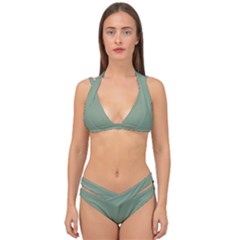 Basil Double Strap Halter Bikini Set by retrotoomoderndesigns