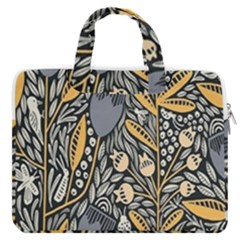 Floral Macbook Pro 16  Double Pocket Laptop Bag  by Sparkle