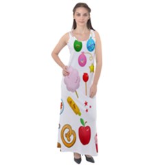 Summer-fair-food-goldfish Copy Copy Sleeveless Velour Maxi Dress by Nexatart