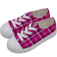 Pink Tartan-9 Kids  Low Top Canvas Sneakers by tartantotartanspink2