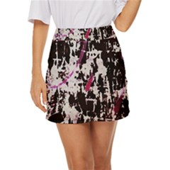 Chaos At The Wall Mini Front Wrap Skirt by DimitriosArt